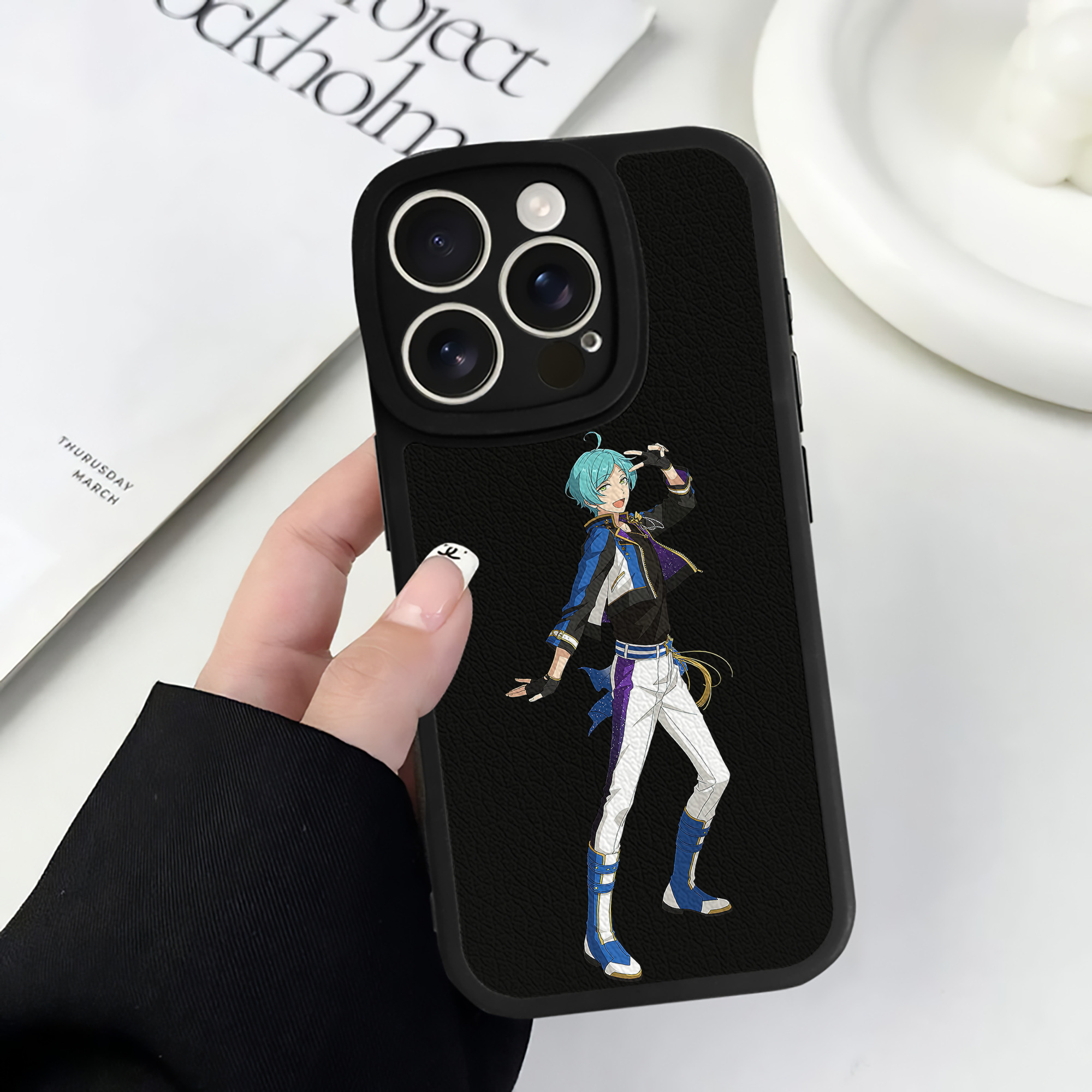 （画像用） あんさんぶるスターズ! Ensemble Stars 【iPhone 16シリーズ対応】シリコンスマホケース（レザー調） 材質：シリコン